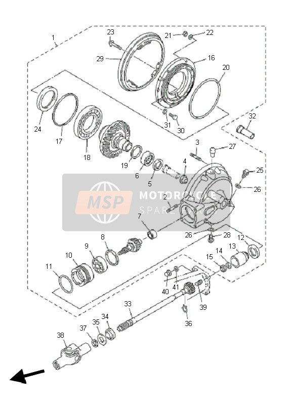 Yamaha FJR1300AS 2010 Albero di trasmissione per un 2010 Yamaha FJR1300AS