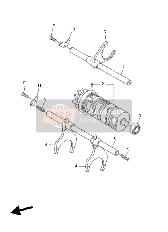 Yamaha FZ1-S FAZER 2010 Shift Cam & Fork for a 2010 Yamaha FZ1-S FAZER