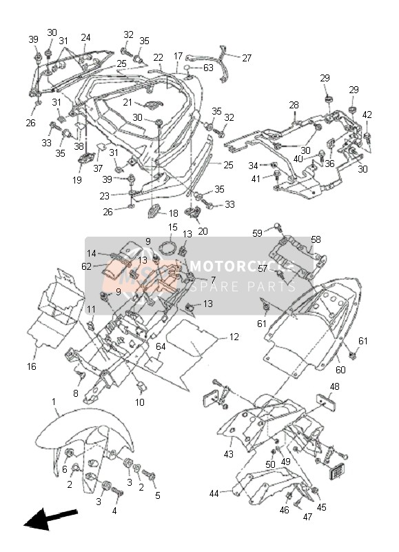 3C32472K00P6, Cover,  Tail 2, Yamaha, 0