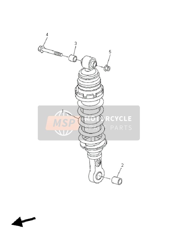 Yamaha FZ1-S FAZER 2010 Rear Suspension for a 2010 Yamaha FZ1-S FAZER