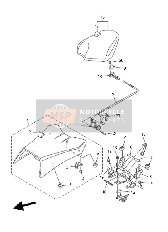 Yamaha FZ1-S FAZER 2010 SITZ für ein 2010 Yamaha FZ1-S FAZER