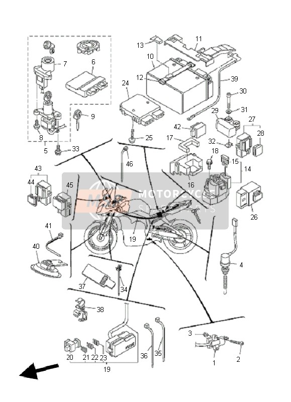 Yamaha FZ1-S FAZER 2010 Electrical 2 for a 2010 Yamaha FZ1-S FAZER