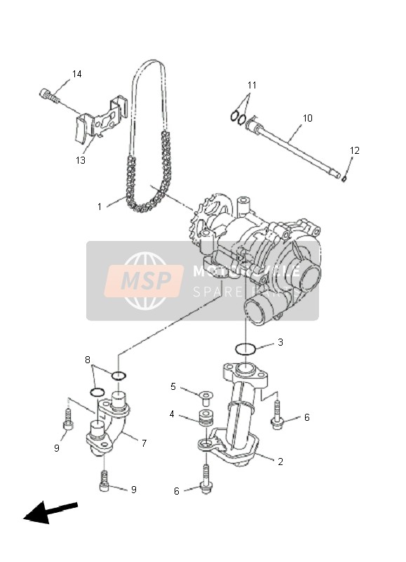 Yamaha FZ1-SA FAZER 2010 ÖLPUMPE für ein 2010 Yamaha FZ1-SA FAZER