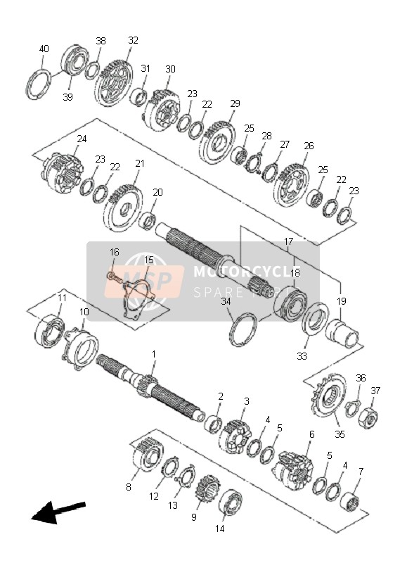 Yamaha FZ1-SA FAZER 2010 Transmission pour un 2010 Yamaha FZ1-SA FAZER