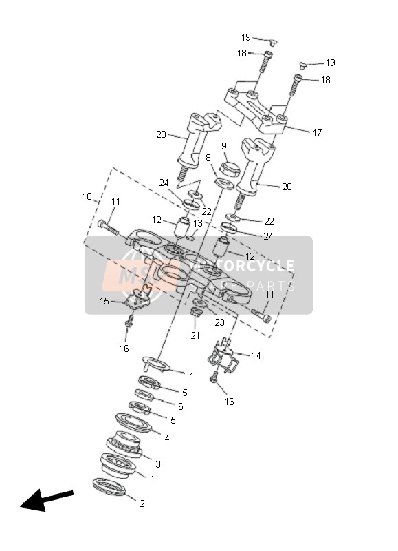 Yamaha FZ1-SA FAZER 2010 Timone per un 2010 Yamaha FZ1-SA FAZER