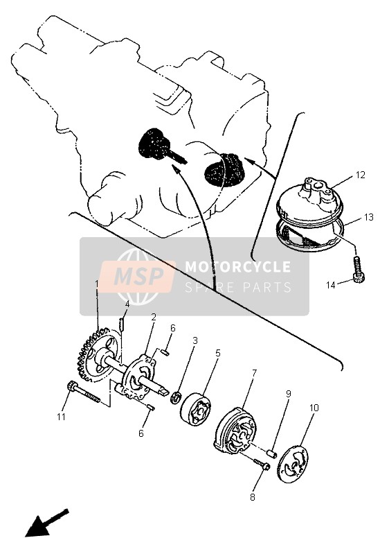 Yamaha FZS600 1999 Oil Pump for a 1999 Yamaha FZS600