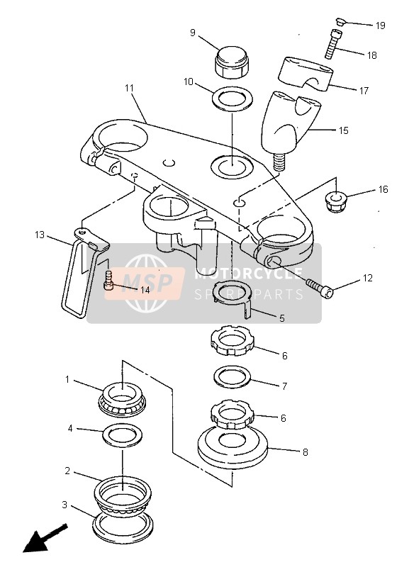 Yamaha FZS600 1999 Steering for a 1999 Yamaha FZS600