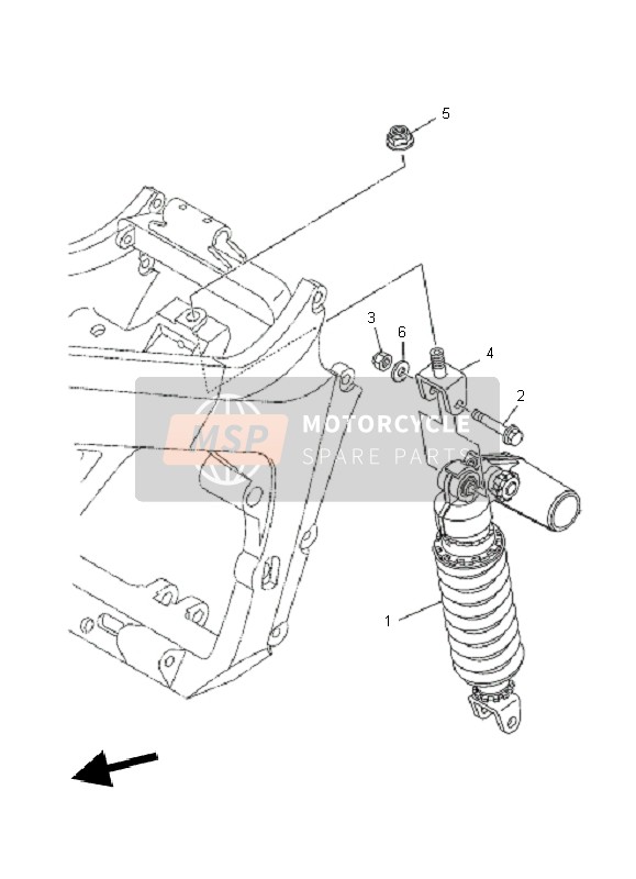 Yamaha TDM900 2010 Suspensión trasera para un 2010 Yamaha TDM900