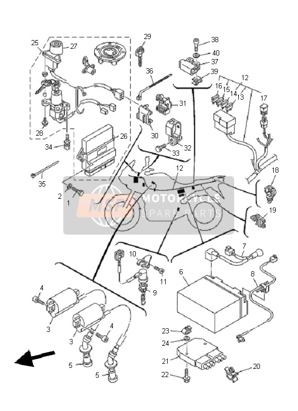 Yamaha TDM900 2010 Electrical 1 for a 2010 Yamaha TDM900