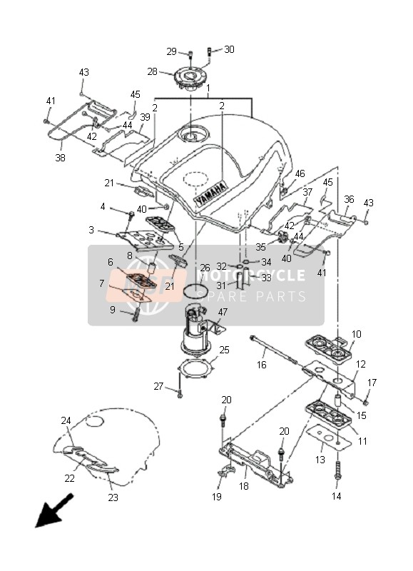 5JW2414P0000, Damper,  Plate 5, Yamaha, 0