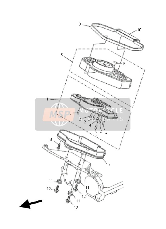 Yamaha TDM900A 2010 Meter for a 2010 Yamaha TDM900A