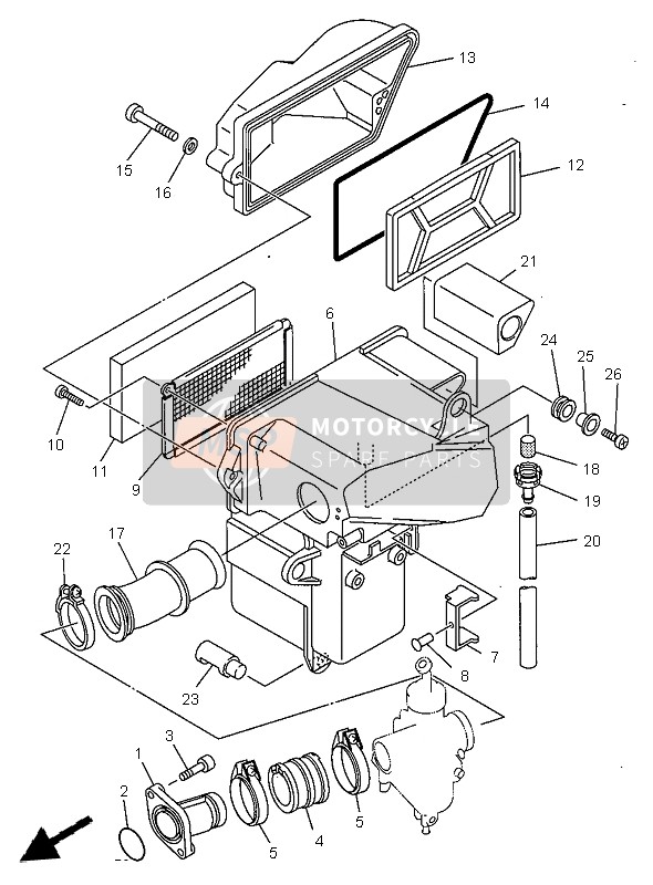 Yamaha SR125 1999 Intake for a 1999 Yamaha SR125