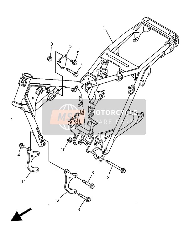 Yamaha SR125 1999 Frame for a 1999 Yamaha SR125