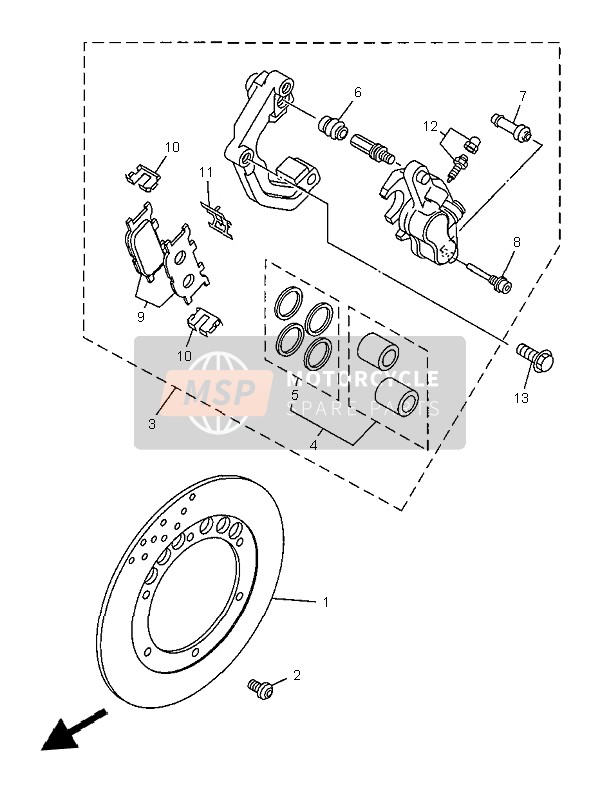 Yamaha SR125 1999 BREMSSATTEL VORNE für ein 1999 Yamaha SR125