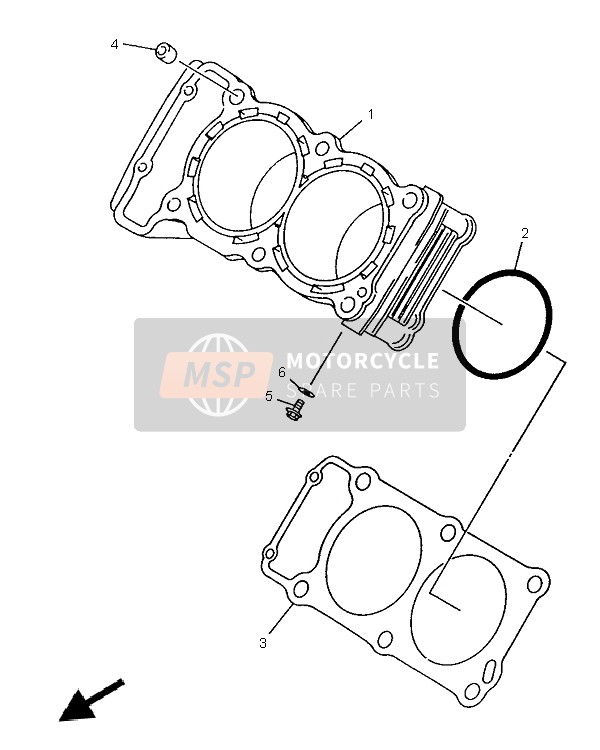 Yamaha TDM850 1999 Cylinder for a 1999 Yamaha TDM850