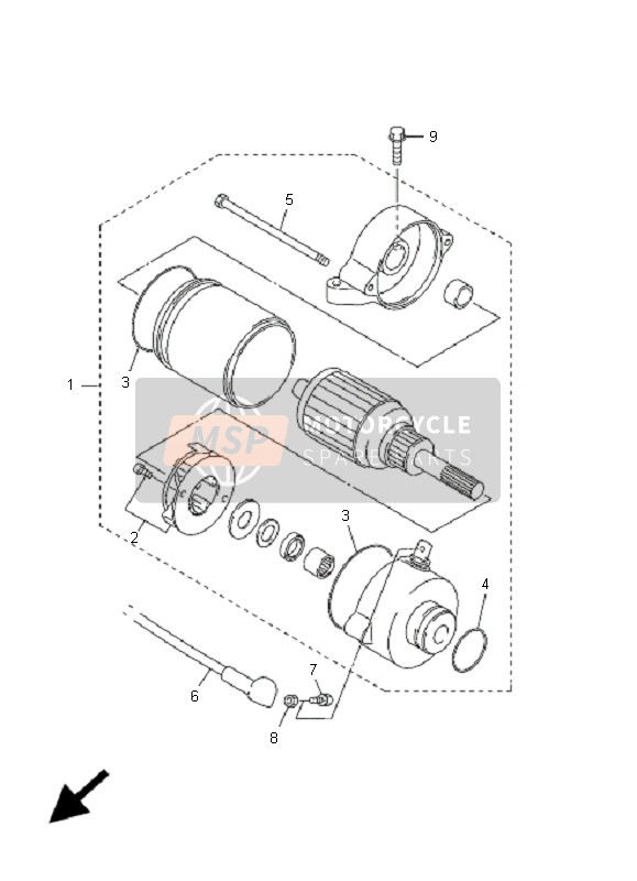 Yamaha FJR1300 2001 Comenzando Motor 4 para un 2001 Yamaha FJR1300