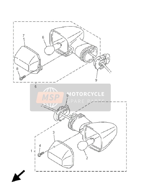 4JH833420000, . Lens, Flasher 2, Yamaha, 2