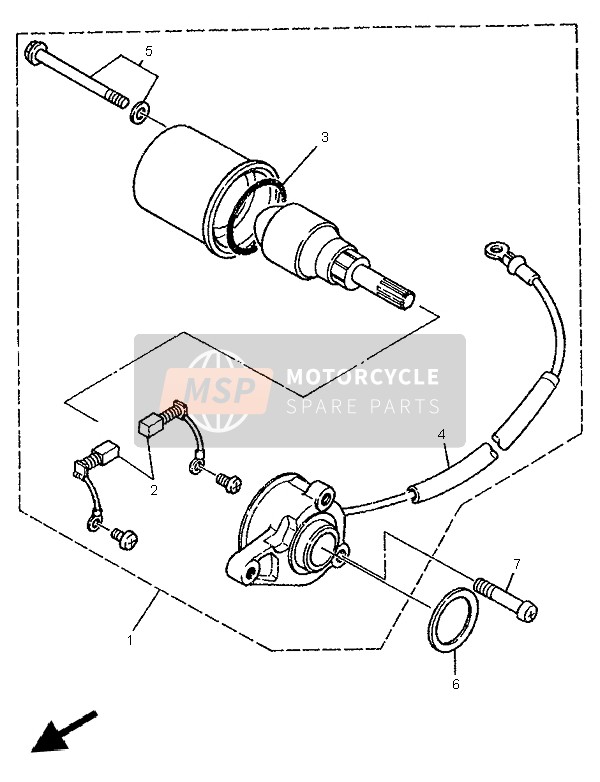 Yamaha TDR125 1999 Starting Motor for a 1999 Yamaha TDR125