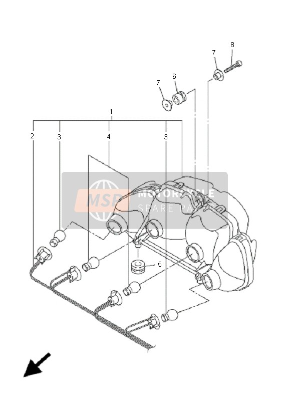 904801418200, Grommet, Yamaha, 3