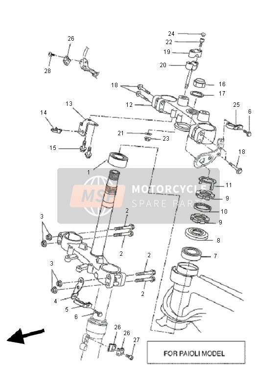 Yamaha WR125X 2010 Direccion para un 2010 Yamaha WR125X