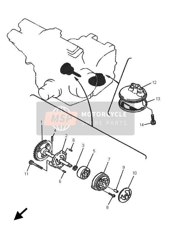 Yamaha FZS600 FAZER 2001 Pompa dell'olio per un 2001 Yamaha FZS600 FAZER