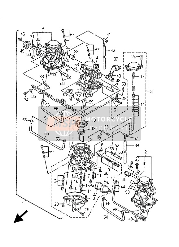 Yamaha FZS600 FAZER 2001 Carburettor for a 2001 Yamaha FZS600 FAZER