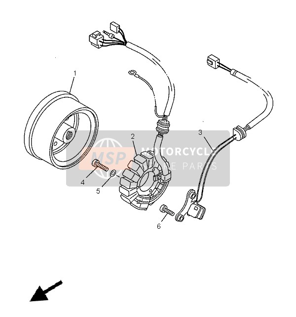 Yamaha TW125 1999 Generatore per un 1999 Yamaha TW125