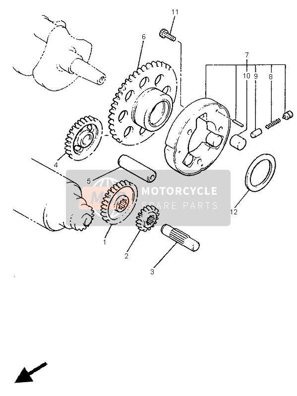 Yamaha V-MAX12 1999 Starter Clutch for a 1999 Yamaha V-MAX12