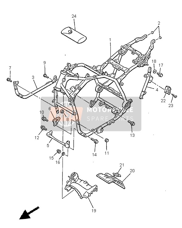 1FK213150000, Stay, Engine 2, Yamaha, 1