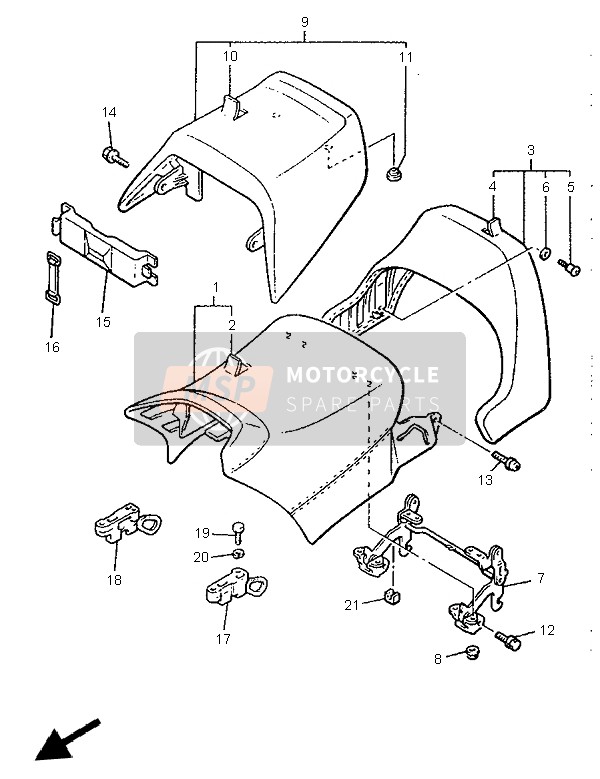 1FK247710000, Seat Comp., Yamaha, 0