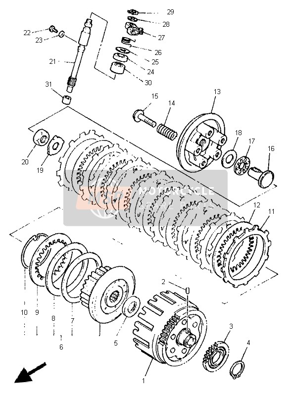 Yamaha XJ600N 1999 Embrayage pour un 1999 Yamaha XJ600N