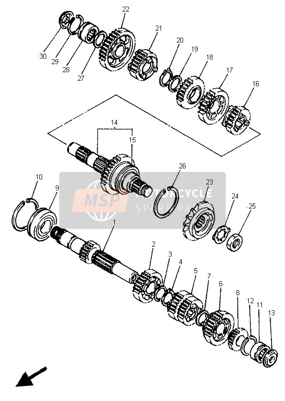 Yamaha XJ600N 1999 Transmission for a 1999 Yamaha XJ600N