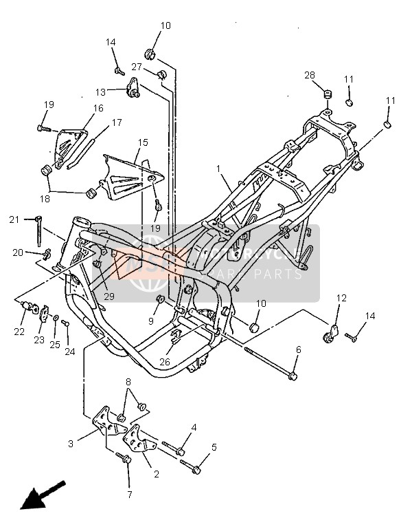 Yamaha XJ600N 1999 Frame for a 1999 Yamaha XJ600N