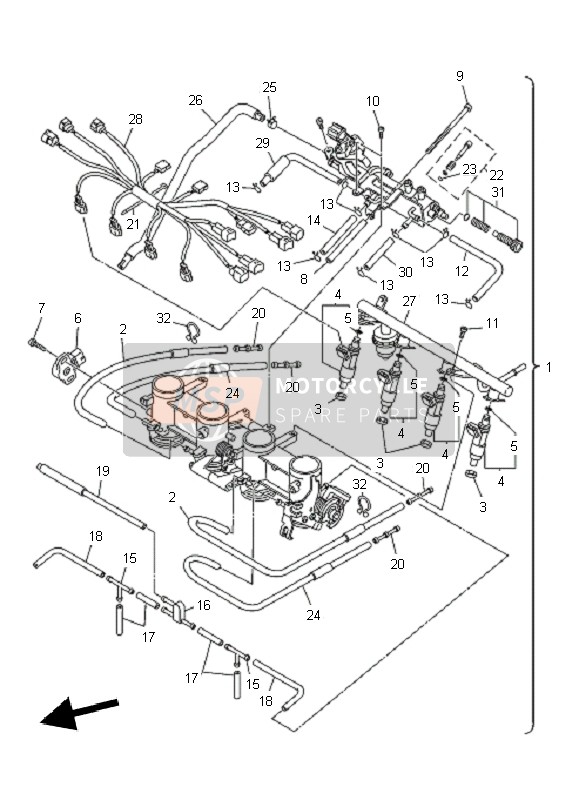 Yamaha XJ6F 2010 Intake 2 for a 2010 Yamaha XJ6F