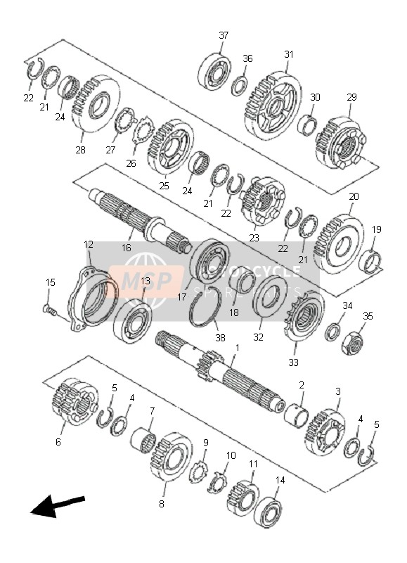 Yamaha XJ6F 2010 Transmisión para un 2010 Yamaha XJ6F