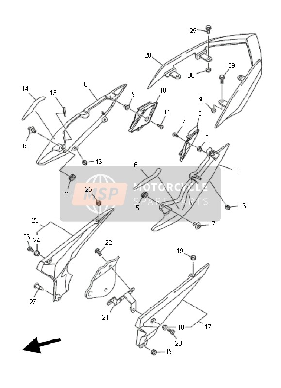 5PW2174X0000, Dampfer, Yamaha, 2