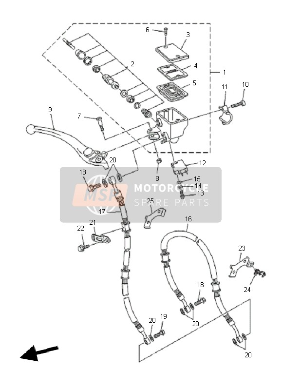 Yamaha XJ6F 2010 HAUPTZYLINDER VORNE für ein 2010 Yamaha XJ6F