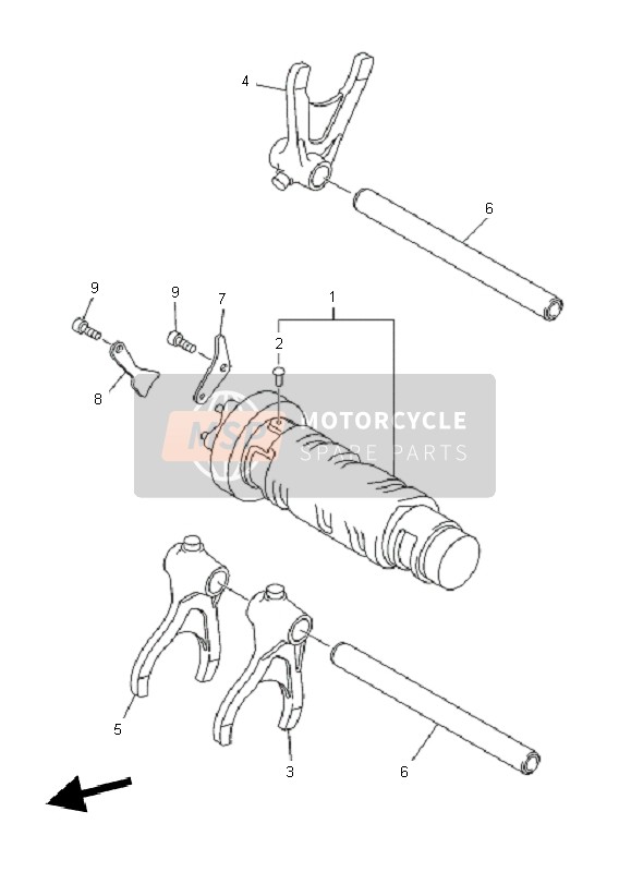 Yamaha XJ6FA 2010 Shift Cam & Forchetta per un 2010 Yamaha XJ6FA