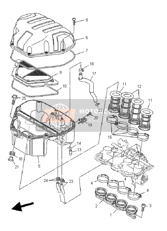 Yamaha XJ6N 2010 Intake for a 2010 Yamaha XJ6N