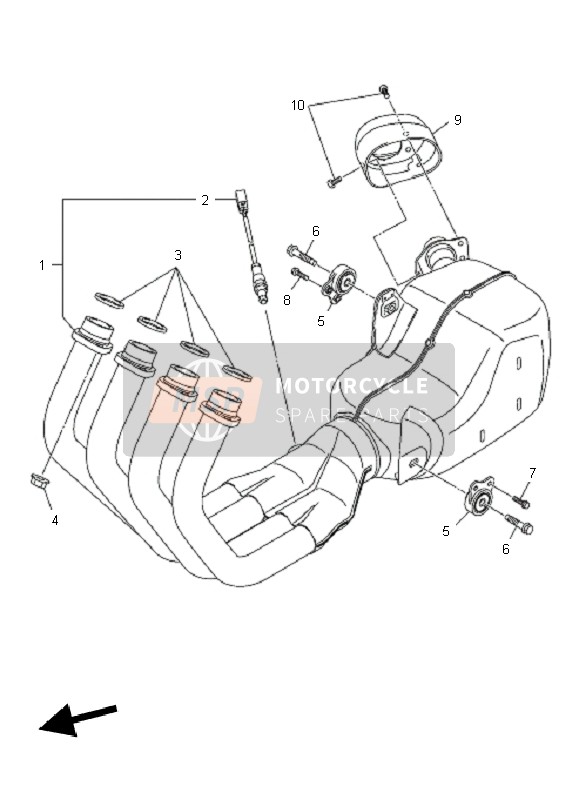 Yamaha XJ6N 2010 ABGAS für ein 2010 Yamaha XJ6N