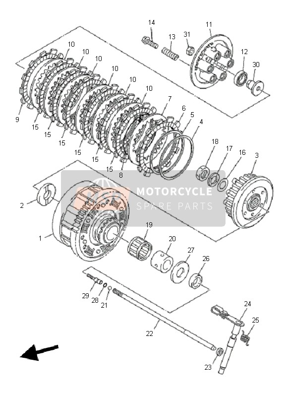 Yamaha XJ6N 2010 Embrayage pour un 2010 Yamaha XJ6N