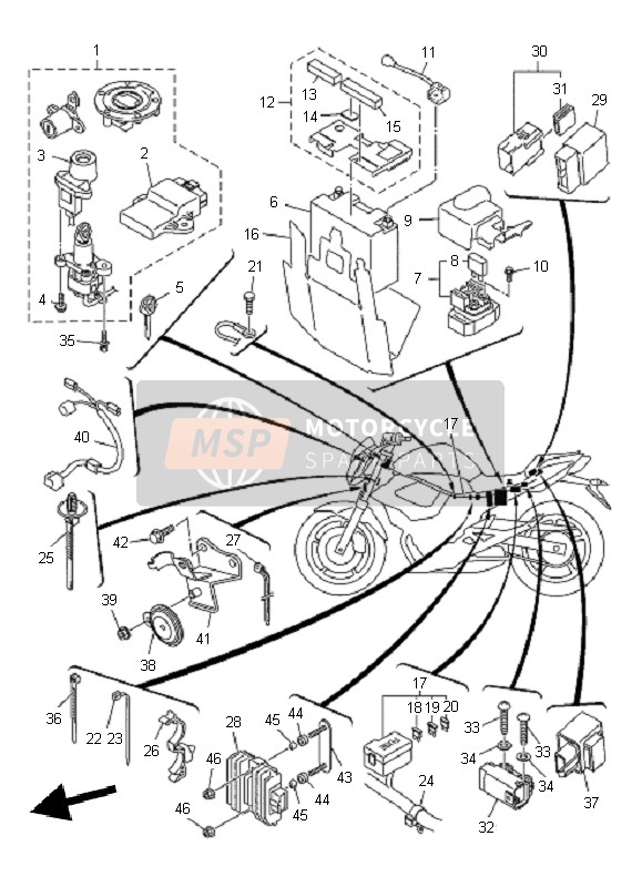 Yamaha XJ6N 2010 Electrical 2 for a 2010 Yamaha XJ6N