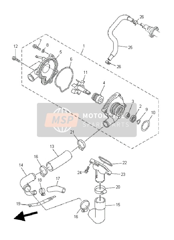 Yamaha XJ6NA 2010 WASSERPUMPE für ein 2010 Yamaha XJ6NA