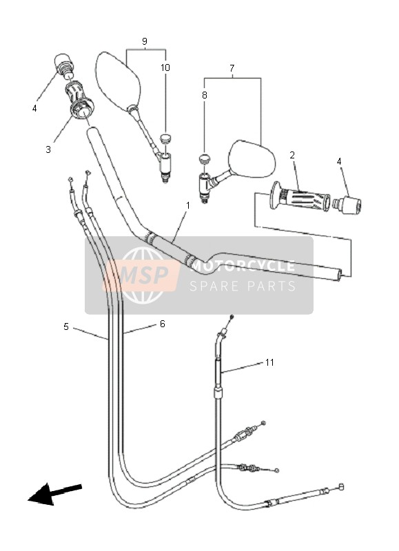 Yamaha XJ6NA 2010 Steering Handle & Cable for a 2010 Yamaha XJ6NA