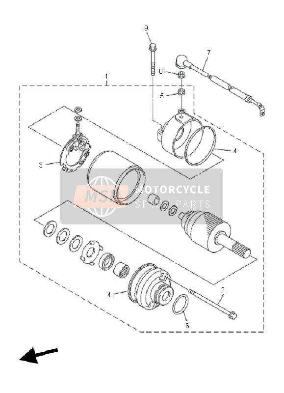 Yamaha XJ6NA 2010 Starting Motor 4 for a 2010 Yamaha XJ6NA