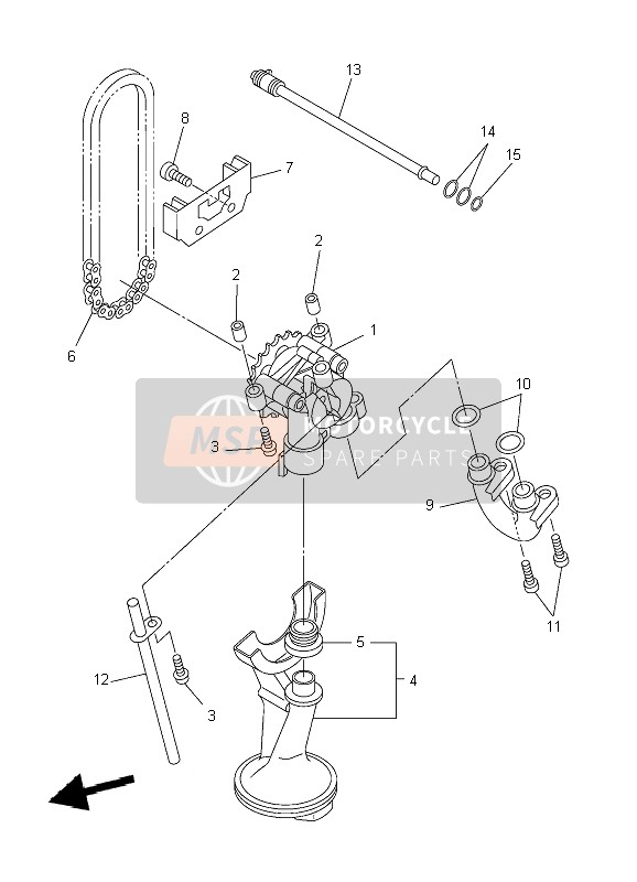 Yamaha XJ6S DIVERSION 2010 Oliepomp voor een 2010 Yamaha XJ6S DIVERSION