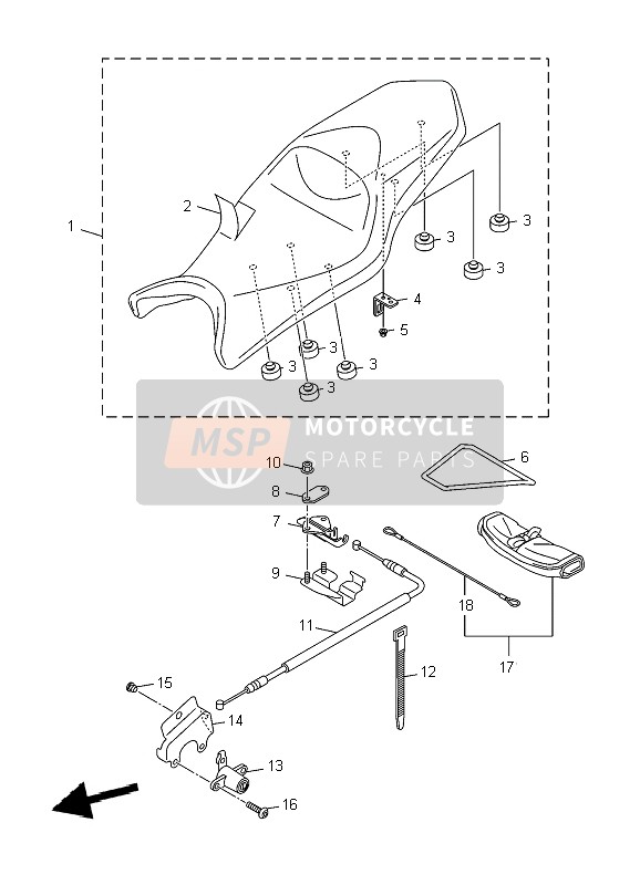 Yamaha XJ6SA DIVERSION 2010 Posto A Sedere per un 2010 Yamaha XJ6SA DIVERSION