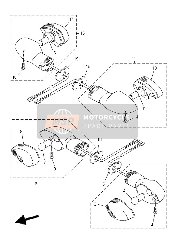 Yamaha XJ6SA DIVERSION 2010 Lumière clignotante pour un 2010 Yamaha XJ6SA DIVERSION