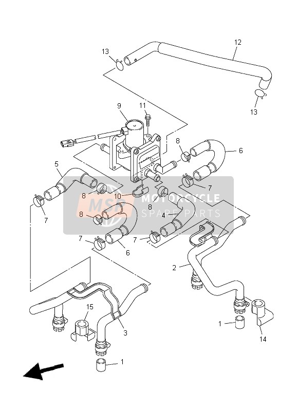 Yamaha XJR1300 2010 Sistema de inducción de aire para un 2010 Yamaha XJR1300