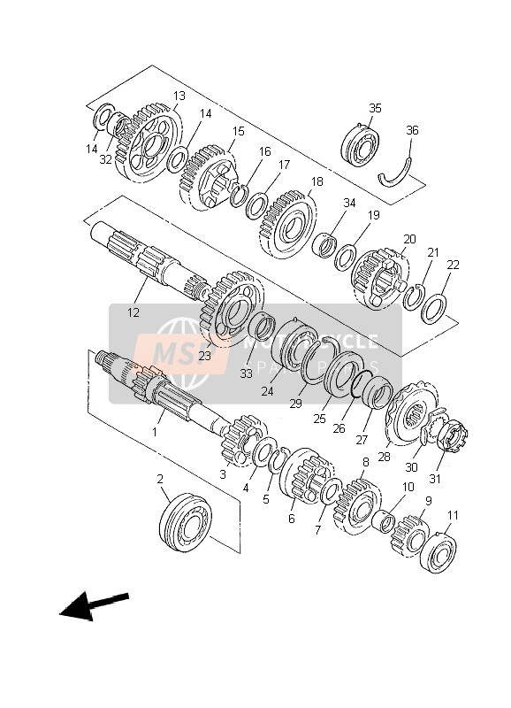 Yamaha XJR1300 2010 Trasmissione per un 2010 Yamaha XJR1300